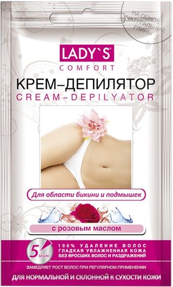 Изображение товара Депилятор Крем для области бикини для нормальной и сухой кожи Розовое масло, 30 мл Депилятор Крем для области бикини для нормальной и сухой кожи Розовое масло, 30 мл фотография
