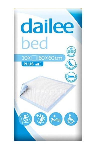 Изображение товара Пеленки впитывающие Dailee 60*60см №10 Пеленки впитывающие Dailee 60*60см №10 фотография