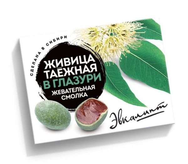 Изображение товара Смолка жевательная Живица таежная эвкалипт в глазури №5 Смолка жевательная Живица таежная эвкалипт в глазури №5 фотография