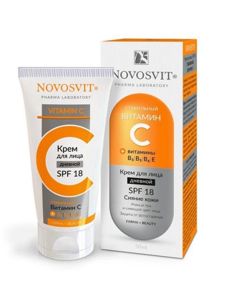 Изображение товара Новосвит крем для лица с витамином C SPF18 50мл Новосвит крем для лица с витамином C SPF18 50мл фотография