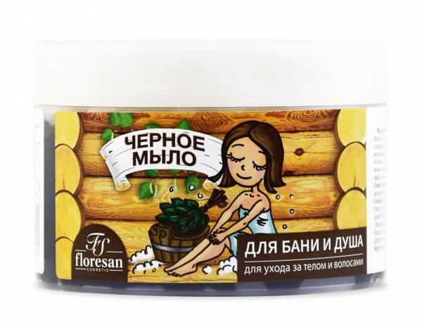 Изображение товара Флоресан мыло для бани и душа таежное черное 450г Флоресан мыло для бани и душа таежное черное 450г фотография