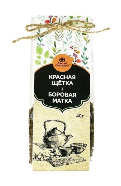 Изображение товара Фита Красная щетка + Боровая матка чайный напиток Алтай-Старовер 40г Фита Красная щетка + Боровая матка чайный напиток Алтай-Старовер 40г фотография
