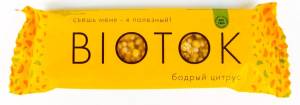 Батончик мюсли Biotok бодрый цитрус 30г